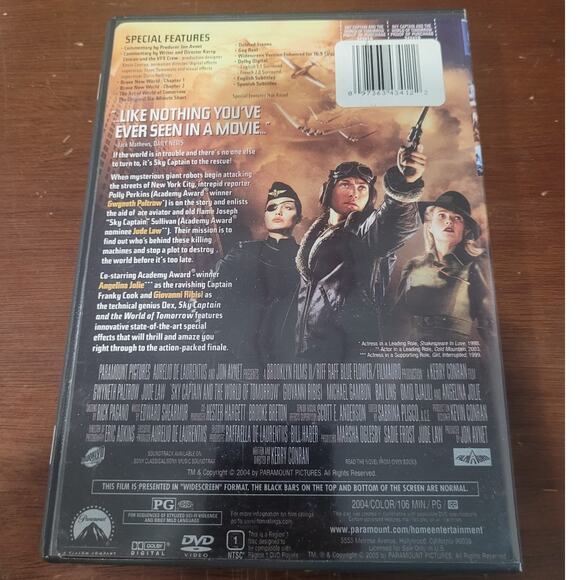 Sky Captain DVD Widescreen Sci-Fi Adventure Jude Law Gwyneth Paltrow J-Lo, 2004 - Picture 4 of 4